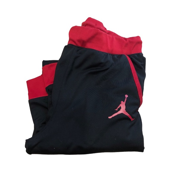 JORDAN pull on sports pants boys XL 13-15 years black and red - Picture 7 of 7